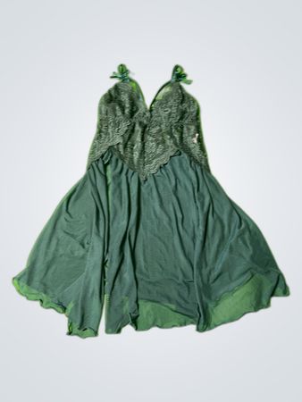 Green Lace Slip Dress