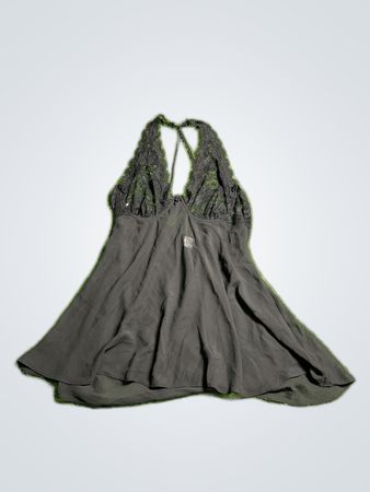 Black Lace Trim Dress