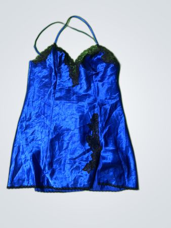 Frederick's of Hollywood Blue Satin Slip Dress