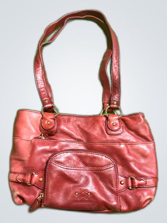Stone Mountain Red Leather Shoulder Bag