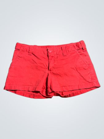 London Jean Red Cotton Shorts