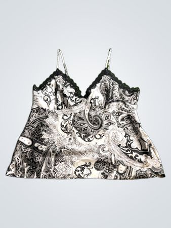 Black and White Paisley Camisole
