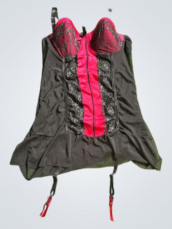 Black and Red Lace Corset