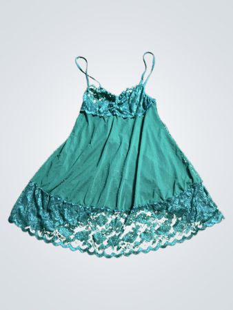 Avidlove Green Lace Trim Chemise
