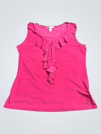 dressbarn Ruffled Sleeveless Blouse