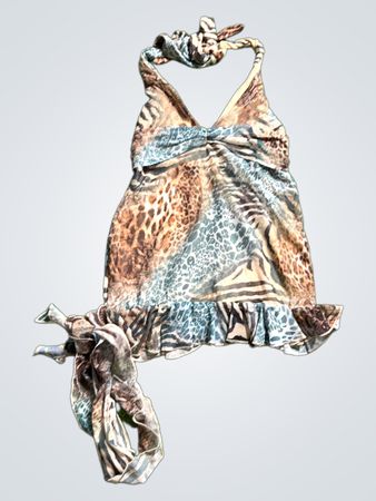 Animal Print Halter Neck Dress