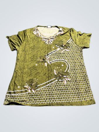Green Embroidered Blouse