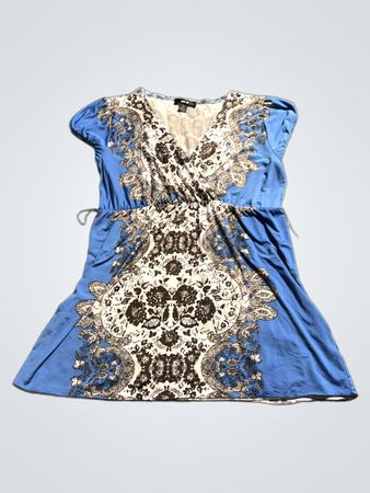 BCX Blue and White Floral Dress