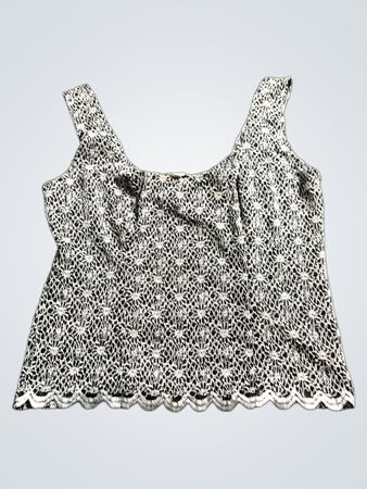 Nicola Black and White Lace Top