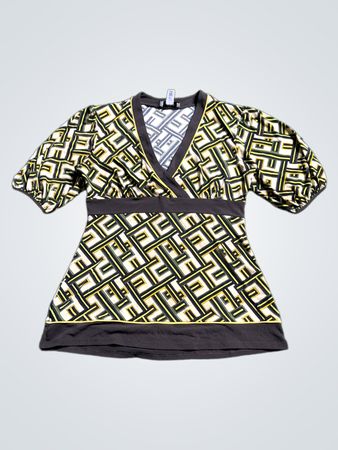 LOFT Geometric Print Wrap Blouse