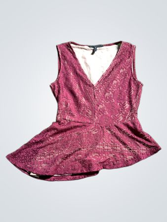 Women's Red Lace Romper