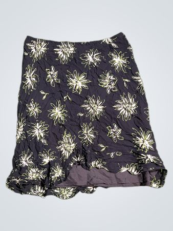 Black Floral Skirt