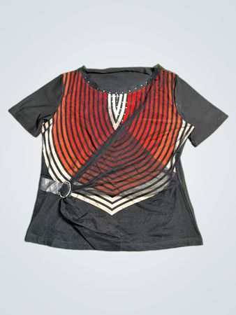 Black and Red Striped T-Shirt