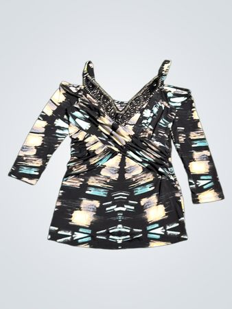 VENUS Patterned Long-Sleeve Top