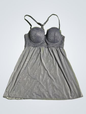 Gray Lace Chemise