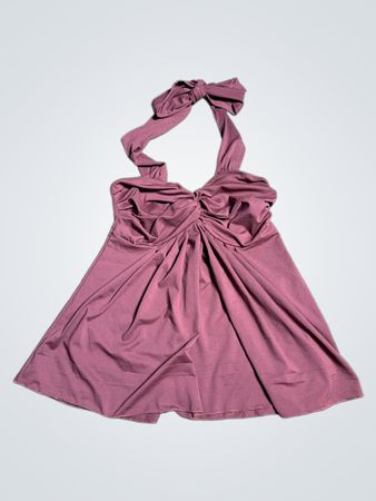 Brown Halter Neck Dress