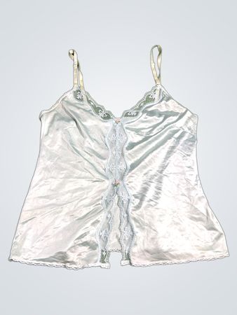 Silk Camisole with Lace Trim