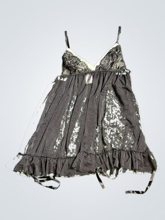 Black Chemise with Lace Details