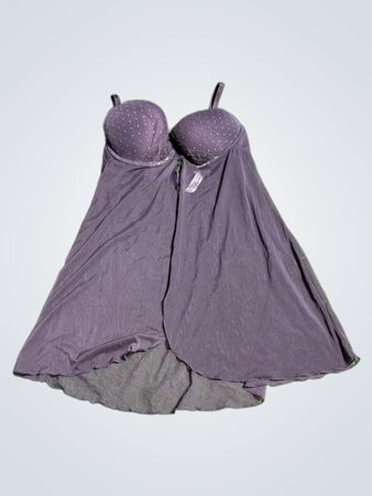 Gilligan & O'Malley Women's Gray Bra and Chemise