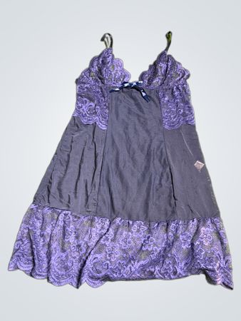 Purple Lace Trimmed Dress