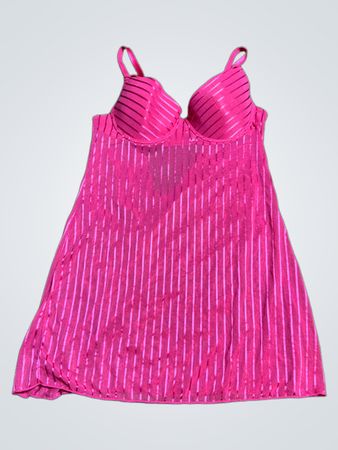 Rampage Pink Striped Babydoll Lingerie