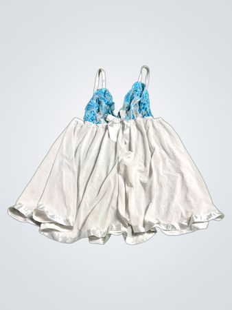 Blue Floral Babydoll Dress