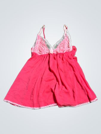 Gilligan & O'Malley Women's Red Lace Trim Chemise