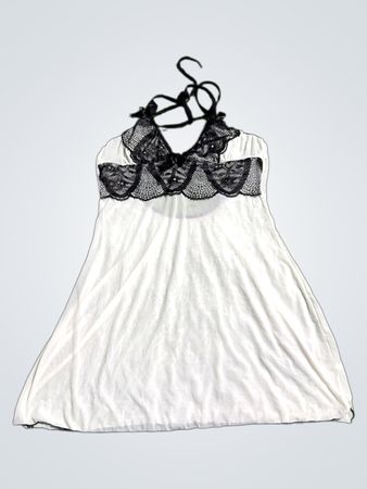 White Lace Trim Chemise