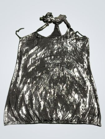 daytrip black shiny tank top