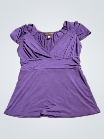 Purple Short Sleeve Dress