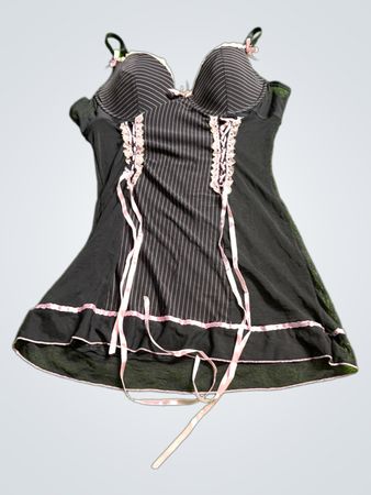 Victoria's Secret Black Lace Chemise