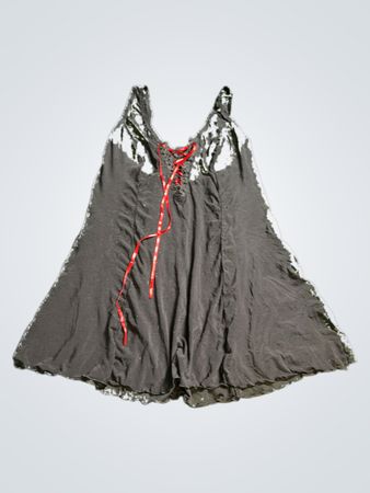 Unbranded Black Lace-Up Sleeveless Dress