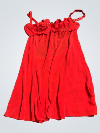 Red Lace Trim Chemise