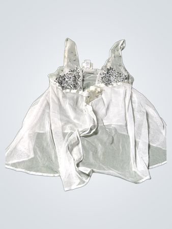 Frederick's of Hollywood White Mesh Lingerie