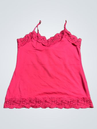 Pink Lace Trim Camisole