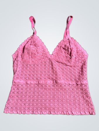 Pink Crochet Lace Camisole