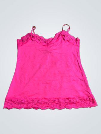 Pink Lace-Trimmed Cami
