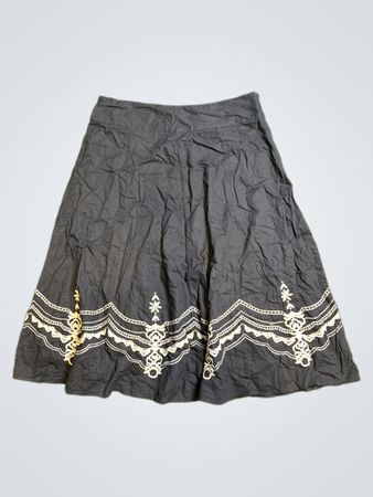 Charter Club Black Embroidered Skirt