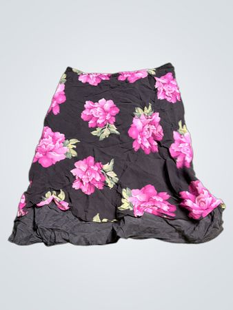 Floral Silk Skirt
