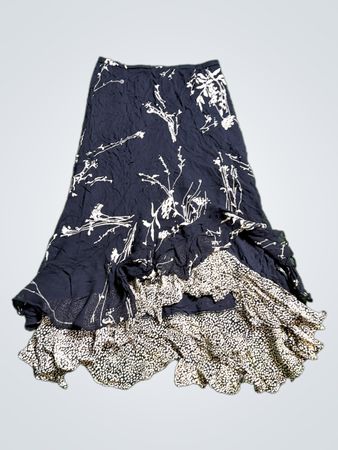 Black Floral Skirt