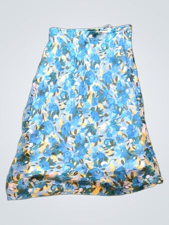 Blue Floral Skirt