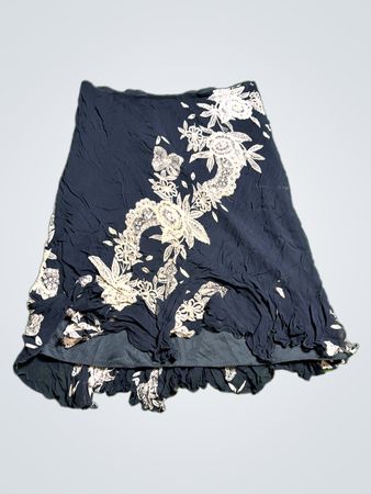 Dressbarn Black Floral Skirt