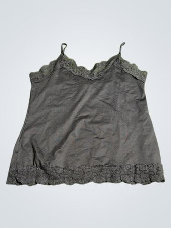 Black Camisole with Lace Trim