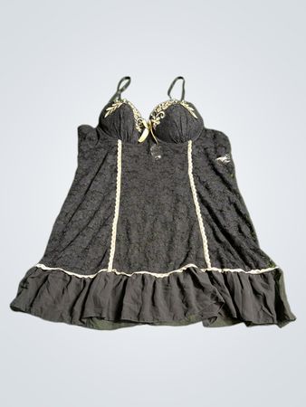 Linea Donatella Black Lace Chemise