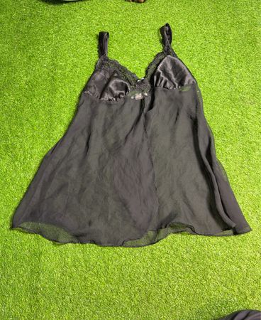 Cinema Etoile Black Sheer Lace Cami Top