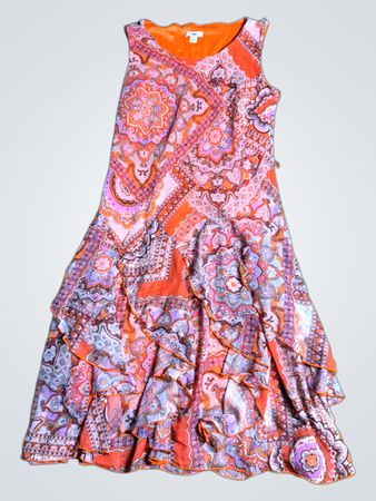 Cato Orange Paisley Dress
