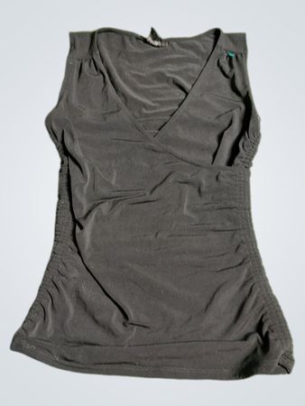 Express Black Sleeveless Ruched Top