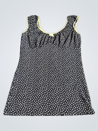 Women's Navy Blue Polka Dot Tank Top Dress