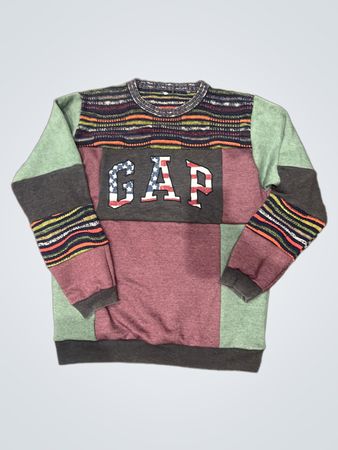 Upcycled GAP Patchwork Graphic Sweatshirt