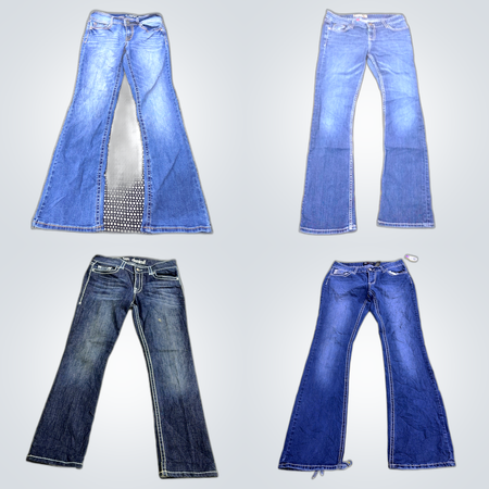 Y2k secy flared jeans